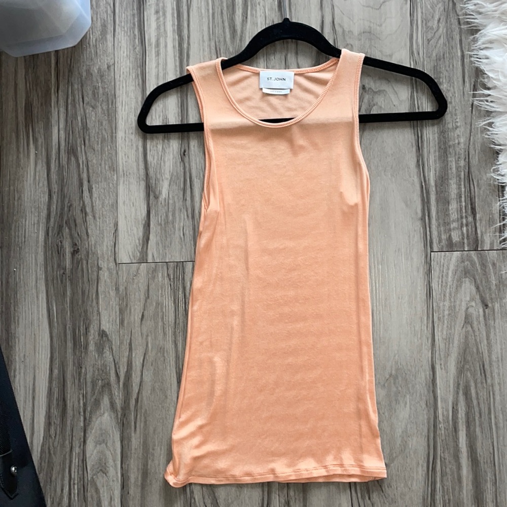 St. John knits orange tank top XS